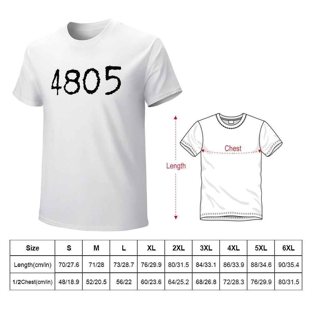 4805 Men's T-shirt 100% cotton - White
