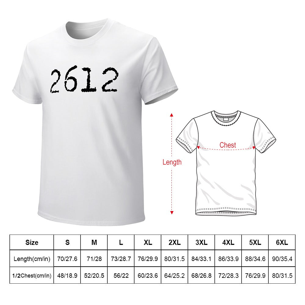 2612 Men's T-shirt 100% cotton - White