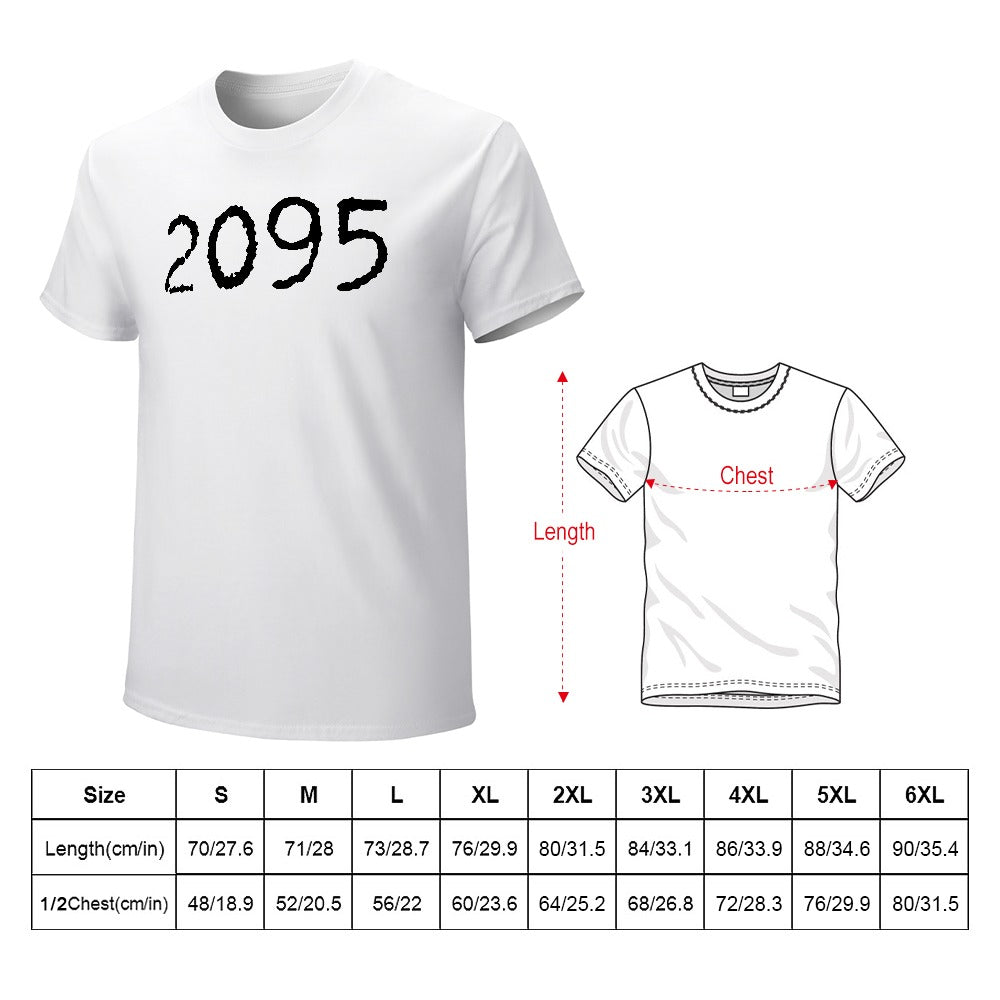 2095 Men's T-shirt 100% cotton - White
