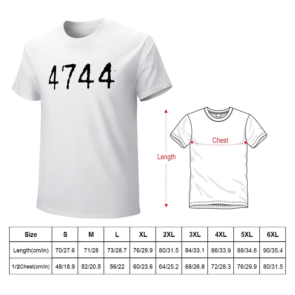 4744 Men's T-shirt 100% cotton - White