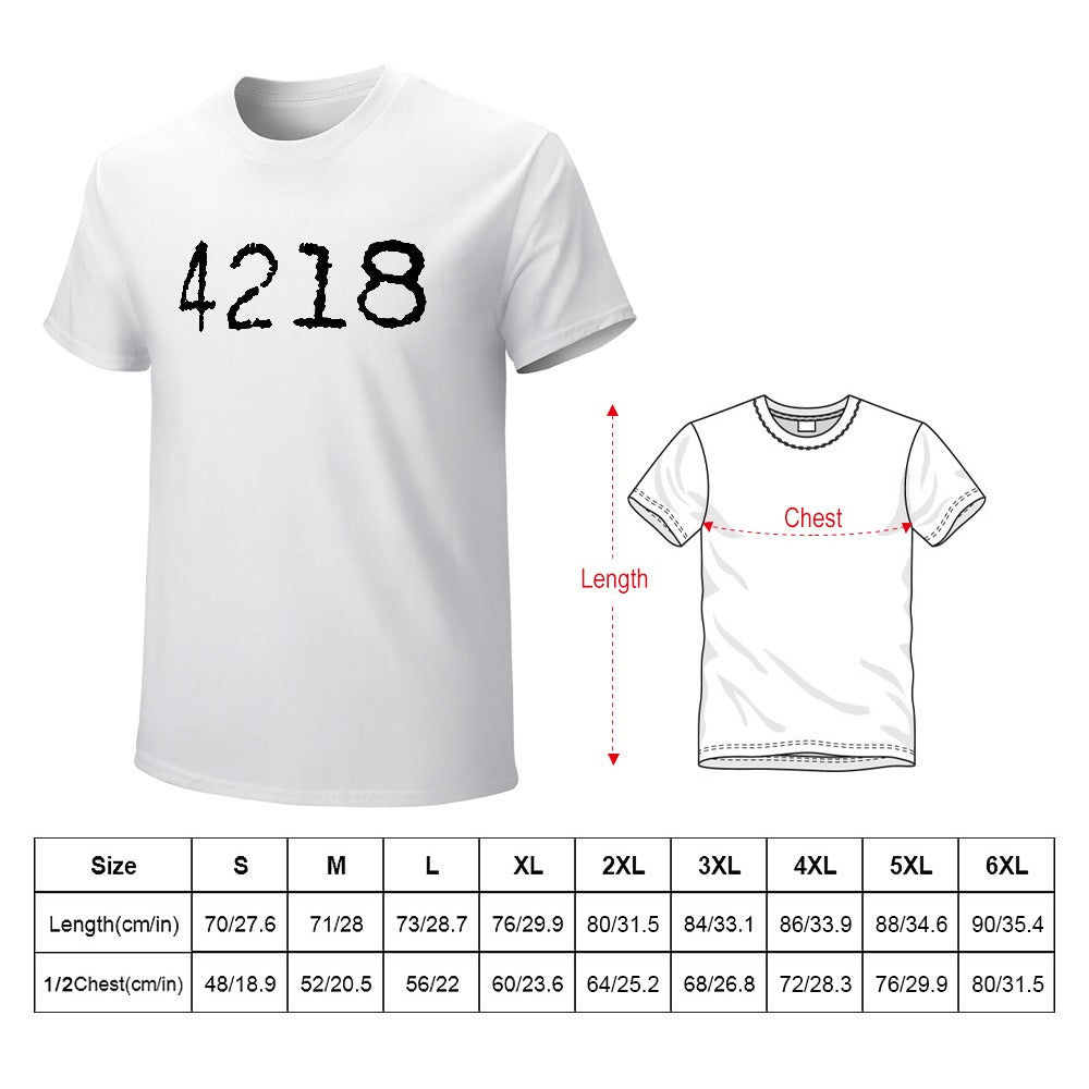 4218 Men's T-shirt 100% cotton - White