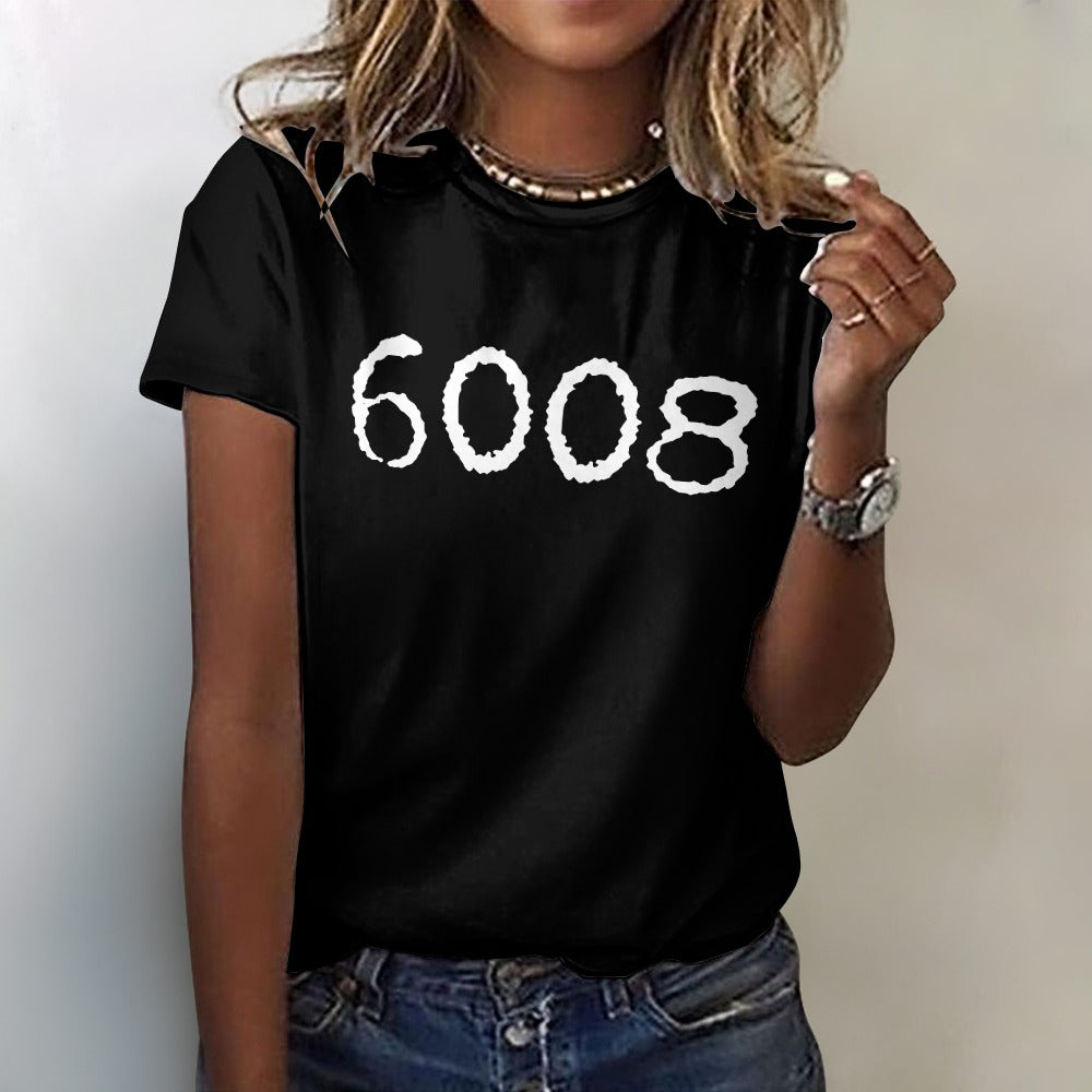 6008 Women's 100% Cotton T-Shirt - Black