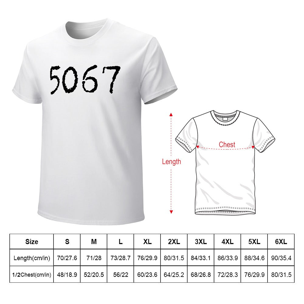 5067 Men's T-shirt 100% cotton - White