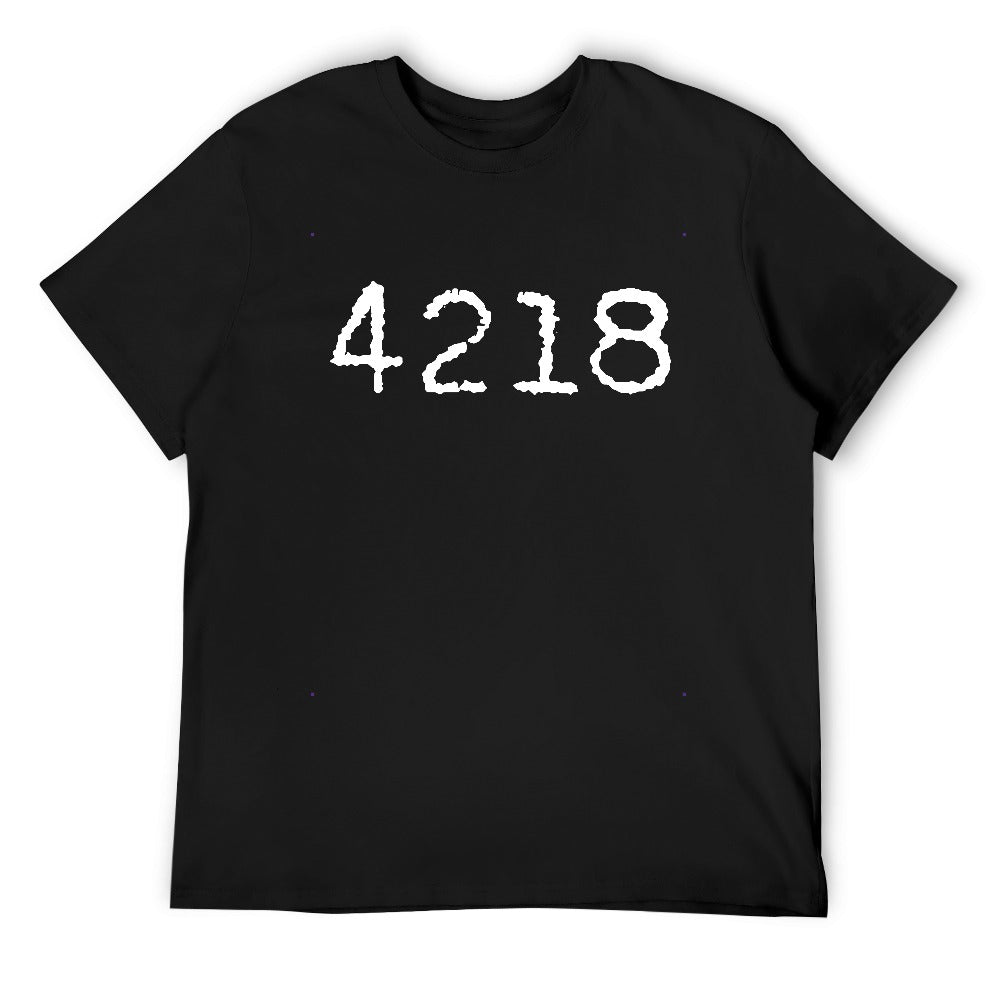 4218 Men's T-shirt 100% cotton - Black