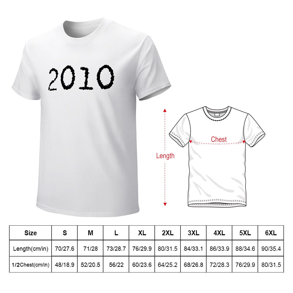 2010 Men's T-shirt 100% cotton - White
