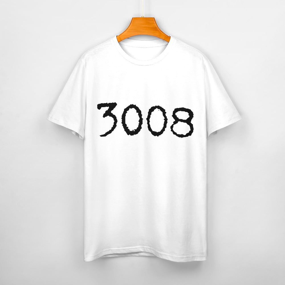 3008 Women's 100% Cotton T-Shirt - White