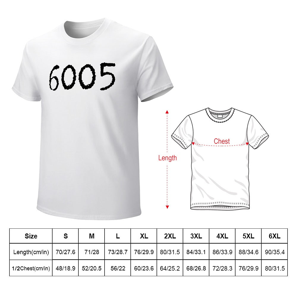 6005 Men's T-shirt 100% cotton - White