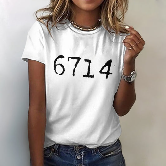 6714 Women's 100% Cotton T-Shirt - White