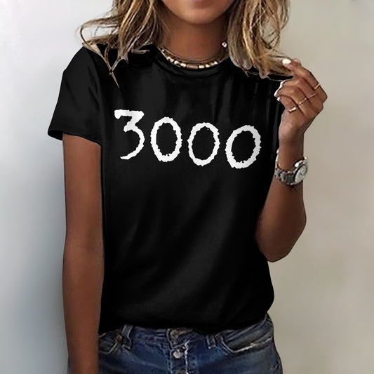 3000 Women's 100% Cotton T-Shirt - Black