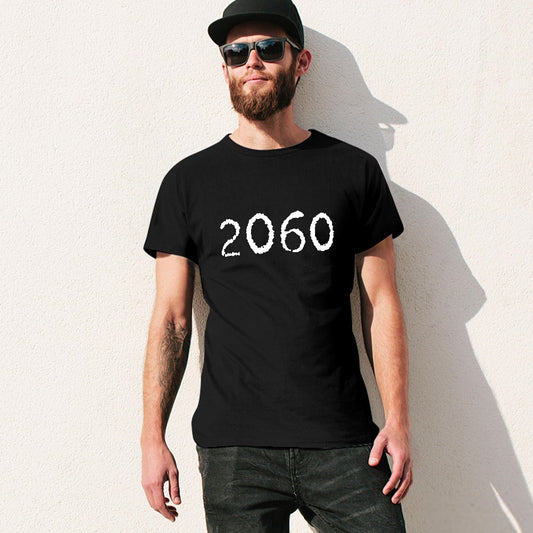 2060 Men's T-shirt 100% cotton - Black