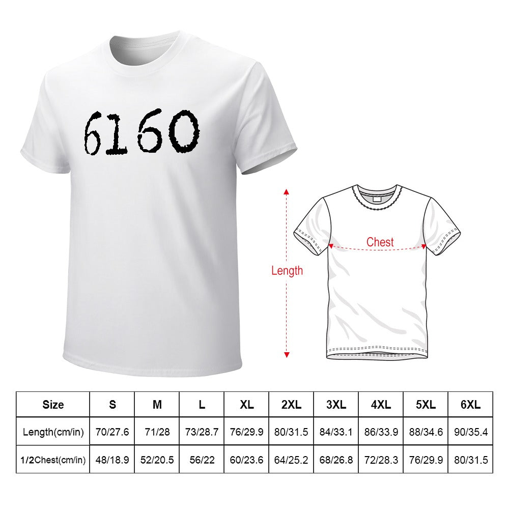 6160 Men's T-shirt 100% cotton - White