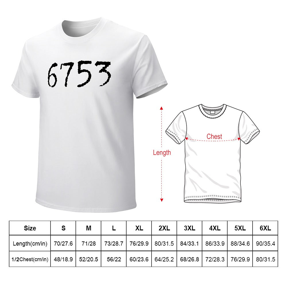 6753 Men's T-shirt 100% cotton - White