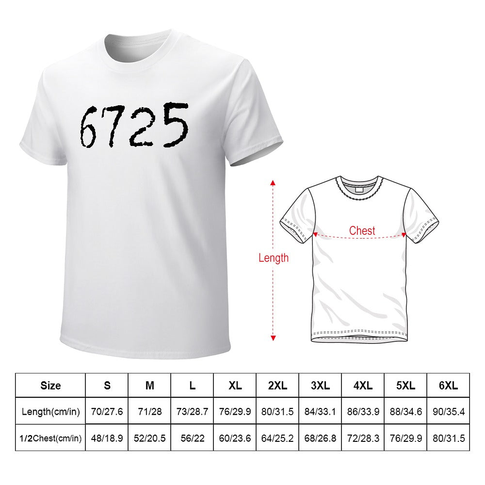 6725 Men's T-shirt 100% cotton - White