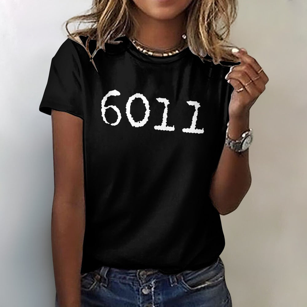 6011 Women's 100% Cotton T-Shirt - Black