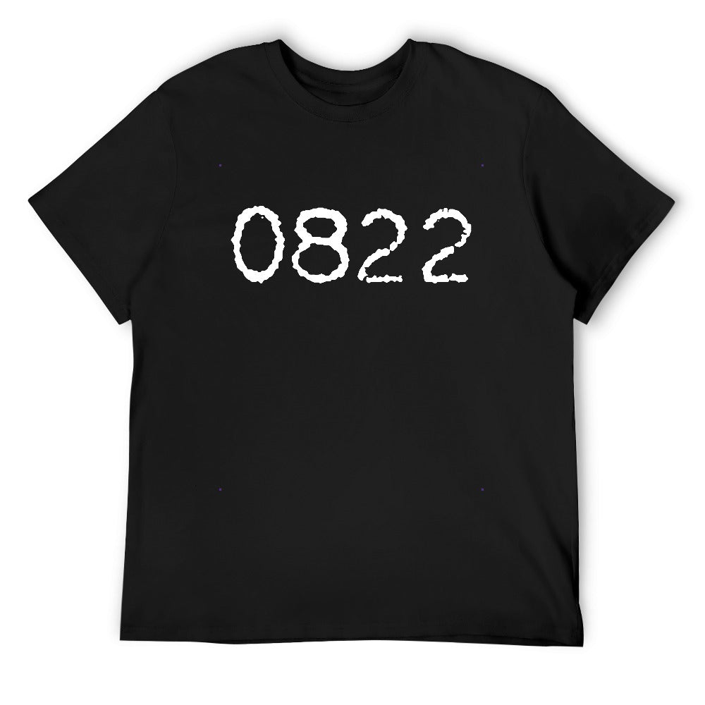 0822 Men's T-shirt 100% cotton - Black