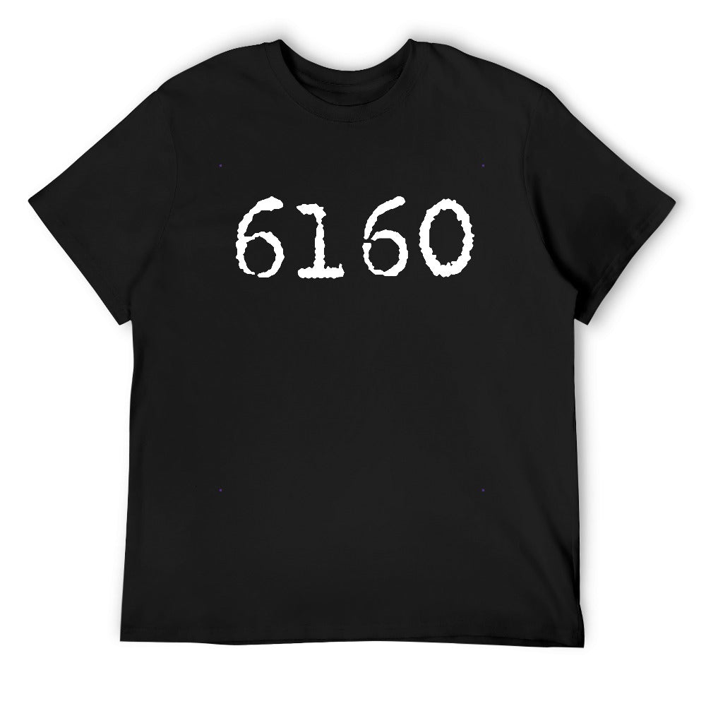 6160 Men's T-shirt 100% cotton - Black