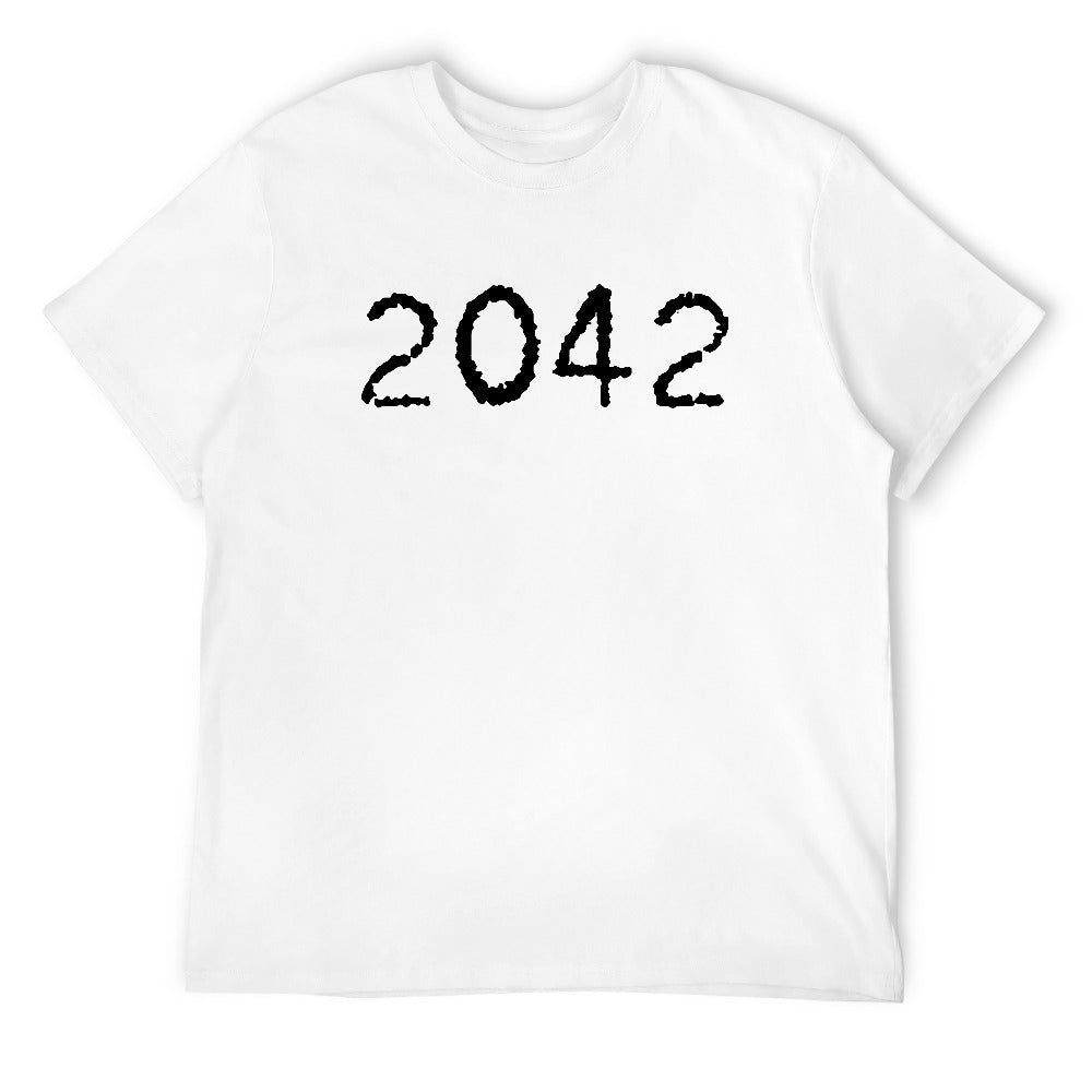 2042 Men's T-shirt 100% cotton - White