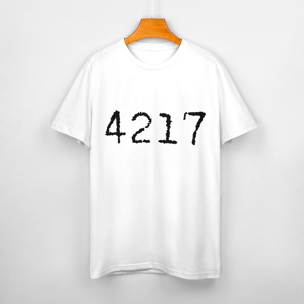 4217 Women's 100% Cotton T-Shirt - White