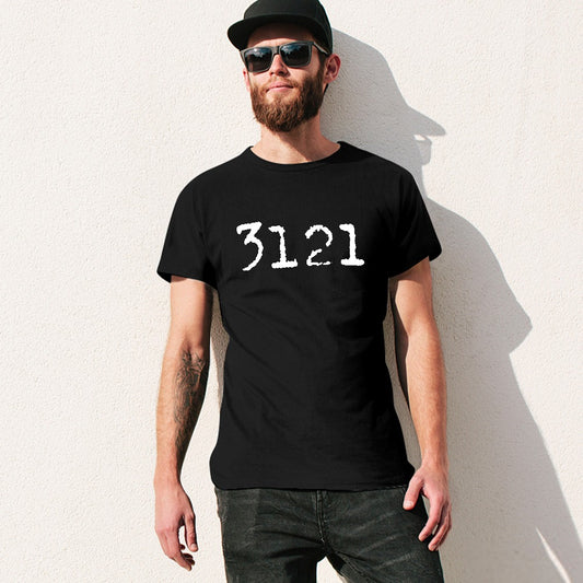 3121 Men's T-shirt 100% cotton - Black