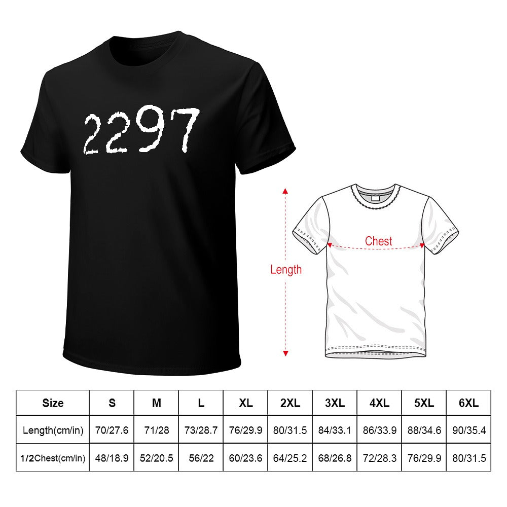 2297 Men's 100% Cotton T-Shirt - Black