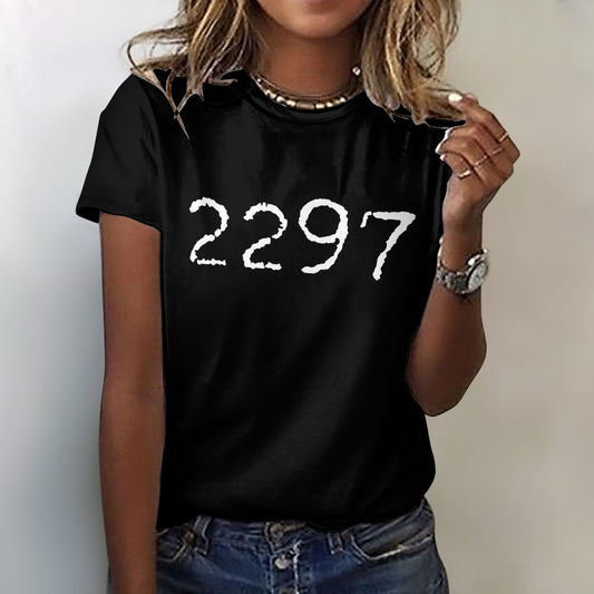 2297 Women's 100% Cotton T-Shirt - Black