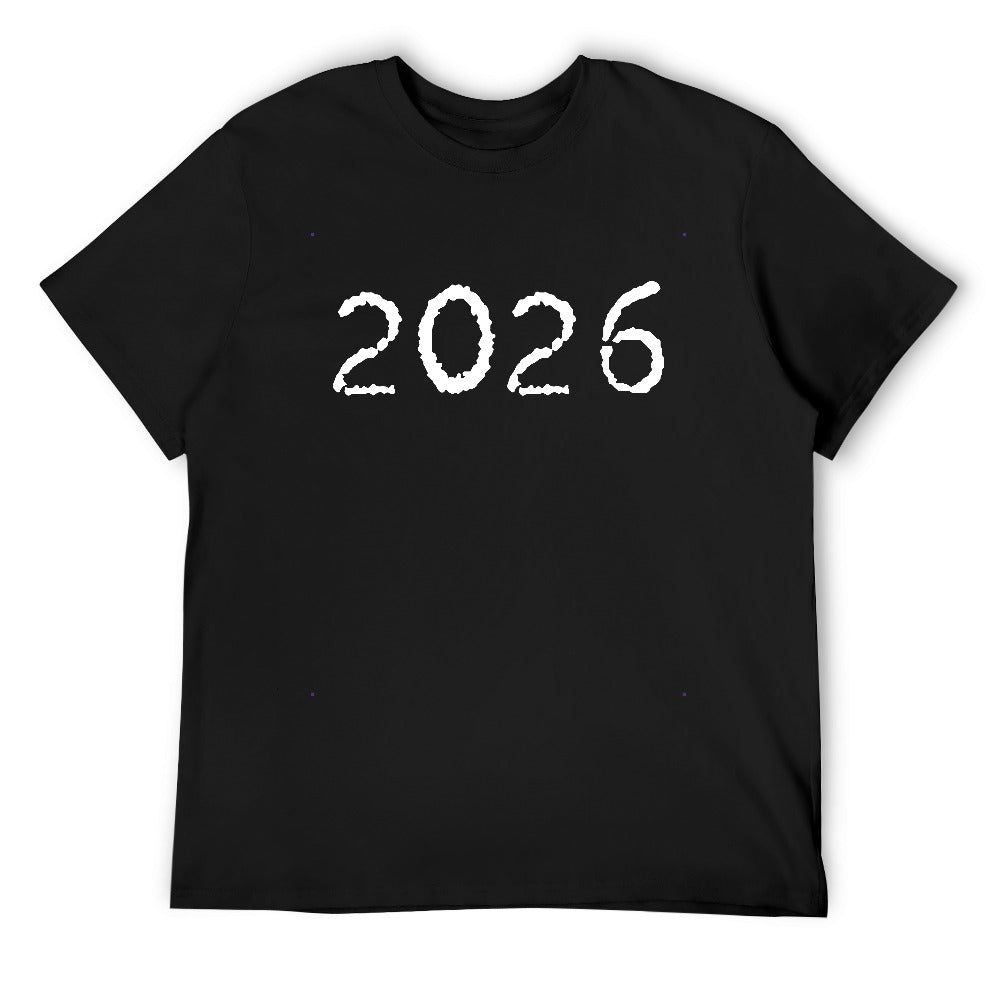 2026 Men's T-shirt 100% cotton - Black