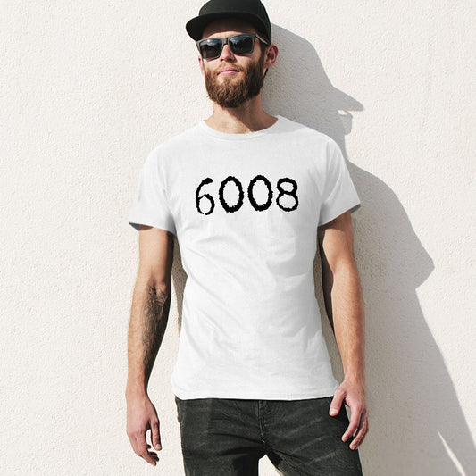 6008 Men's T-shirt 100% cotton - White